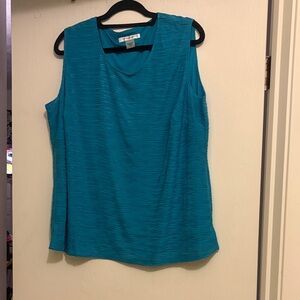 Allison Daley Turquoise Textured Tank Top
